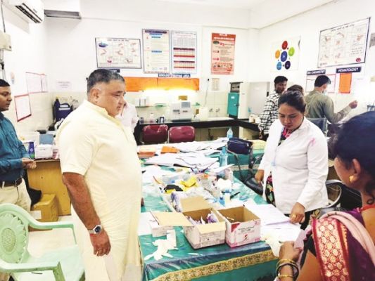 विधायक ने उदयपुर सीएचसी का किया निरीक्षण