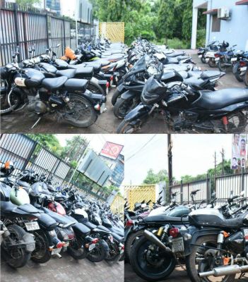 80 बुलेट जब्त, सवारों  से 5-5 हजार जुर्माना