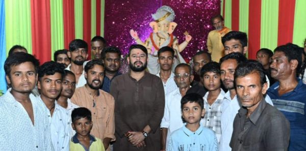 पूर्व विधायक छाबड़ा केवाछी के गणेश उत्सव में हुए शामिल
