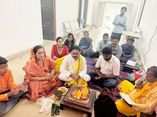 अनंत चतुर्दशी पर पालिका में हवन-पूजन