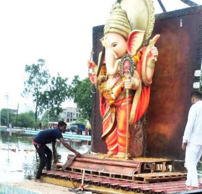 61 घंटों में श्रीगणेश की 7563 प्रतिमाएं विसर्जित