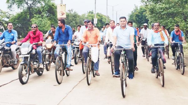 साइकिल रैली निकाल दिया स्वच्छता ही सेवा का संदेश 