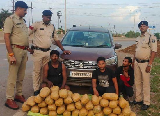 ओडि़शा से 63 किलो गांजे के साथ रायपुर आ रहे 3 गिरफ्तार
