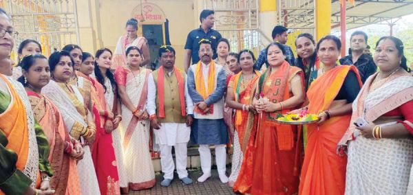 बस्तर सांसद महेश कश्यप का बचेली आगमन, रैली निकाल जोशीला स्वागत