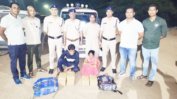 गांजा तस्करी, महिला समेत 2 गिरफ्तार