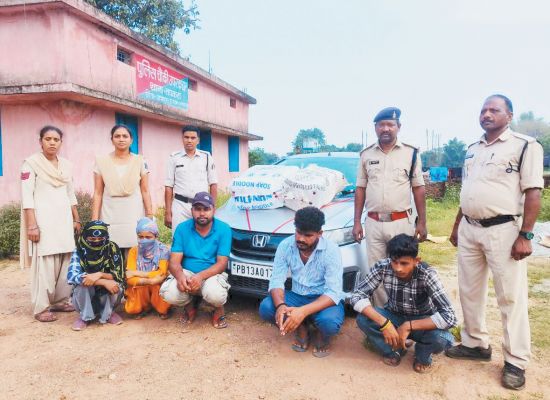 गांजा संग पंजाब के 5 आरोपी गिरफ्तार