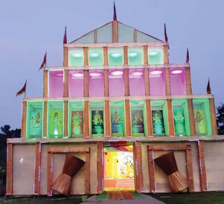 बीआरसी क्लब में नवरात्र, सभी नौ रूपों को पंडाल में दर्शाया गया, आज महाभंडारा