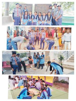 महामाया मंदिर में स्काउट-गाइड एवं रोवर ने किया सेवा कार्य