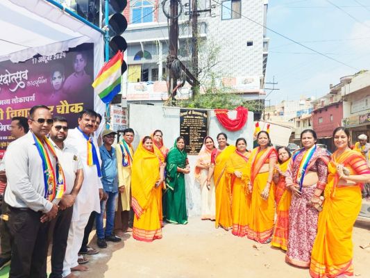 संतों के सानिध्य में महापौर ने किया आचार्य विद्यासागर चौक का लोकार्पण