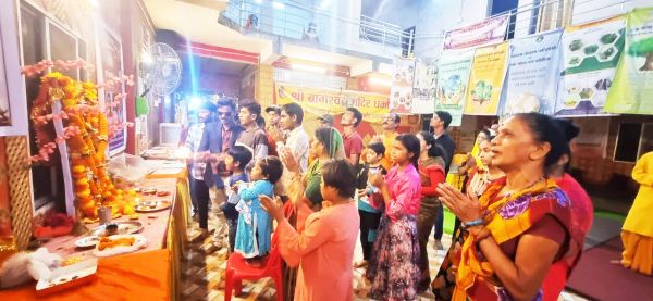 महाआरती व आभार के साथ  हुई संयुक्त पदयात्री सेवा