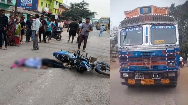 सडक़ हादसे में युवक की मौत, ग्रामीणों ने किया चक्का जाम