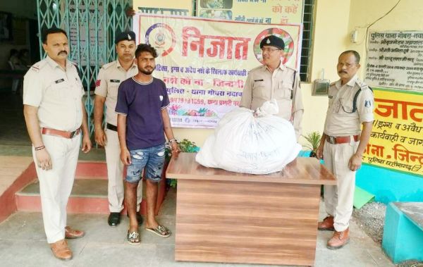 गांजा संग युवक गिरफ्तार