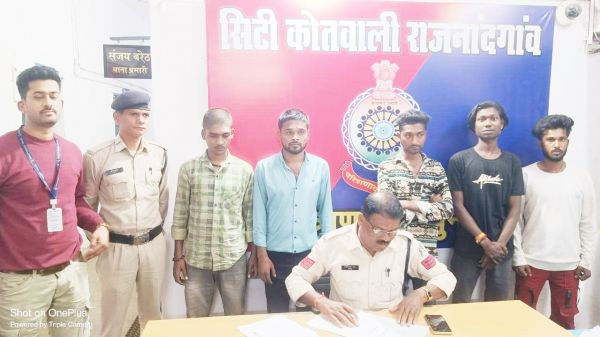 पांच असामाजिक तत्वों पर कार्रवाई, भेजा गया जेल