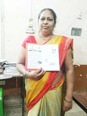 संपर्क केंद्र से रुखमणी को एक फोन पर मिला अंत्योदय राशन कार्ड