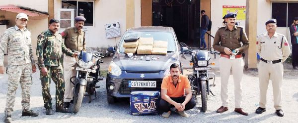 नगर सैनिक का जवान कर रहा था गांजा तस्करी, गिरफ्तार