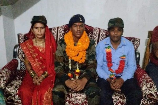 किसान पुत्र बना अग्निवीर, ग्रामवासियों ने किया स्वागत