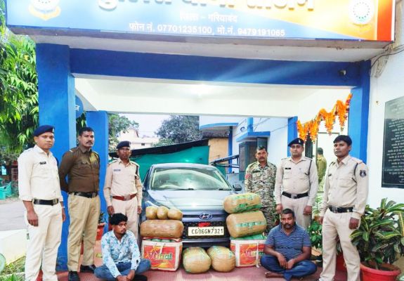 9 लाख के गांजा संग ओडिशा के 2 तस्कर गिरफ्तार