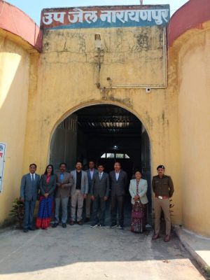 न्यायाधीशों नेे उप जेल नारायणपुर का किया मुआयना