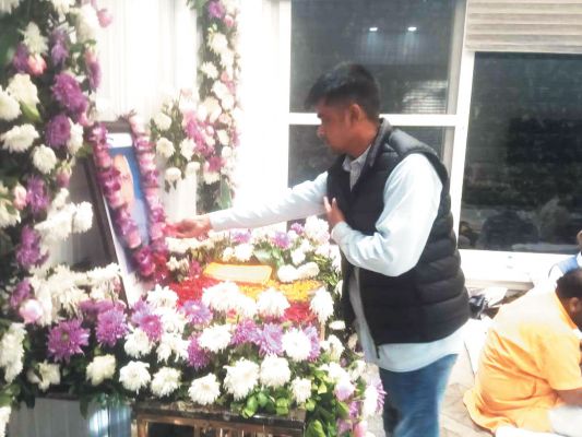 पूर्व विधायक के पिता को विभाष ने दी श्रद्धांजलि
