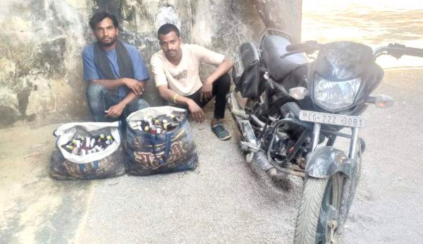 देशी मदिरा जब्त, 2 बंदी