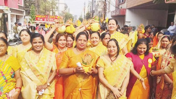 नवनिर्मित गायत्री मंदिर में  कल माता की पुनस्र्थापना
