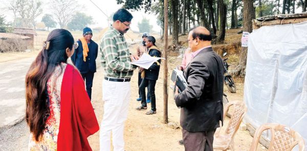 बादा चेकपोस्ट का निरीक्षण, मुस्तैदी से ड्यूटी करने निर्देश