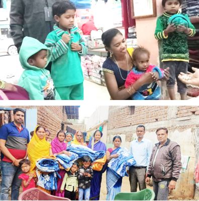 सालासर समिति ने बांटे कम्बल स्वेटर