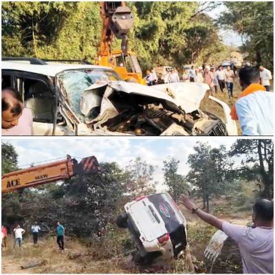 तेज रफ्तार स्कॉर्पियो ने मारी 2 बाइक को ठोकर, 5 मौतें