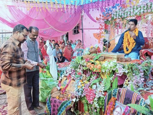 पंडरिया-मंझोली में भागवत कथा 