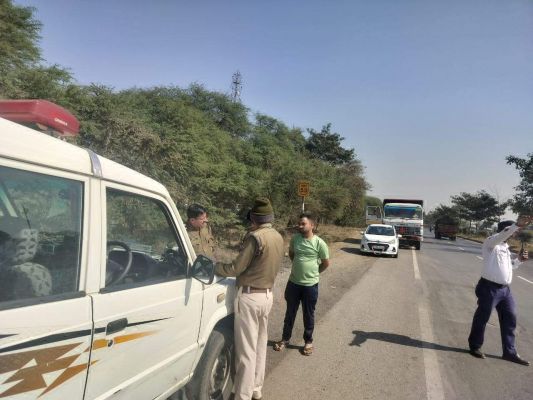 नेशनल हाईवे में 28 वाहन चालकों से 40 हजार जुर्माना
