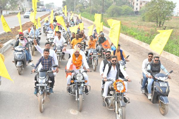 राजिम जयंती पर प्रदेश साहू संघ,युवा प्रकोष्ठ ने निकाली बाईक रैली