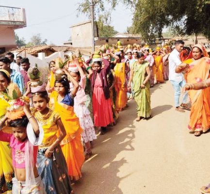 शाकम्भरी जयंती पर निकाली शोभायात्रा