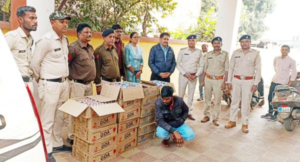 एमपी की 1.24 लाख की शराब जब्त आरोपी युवक गिरफ्तार