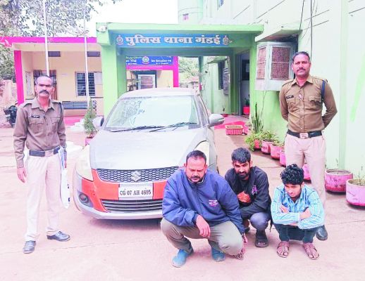 गल्ला का ताला तोडक़र  फरार 3 आरोपी गिरफ्तार