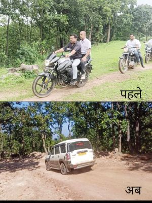 सुदूर ग्राम चितालाता में काम पूरा होने के बाद कलेक्टर ने लिया जायजा