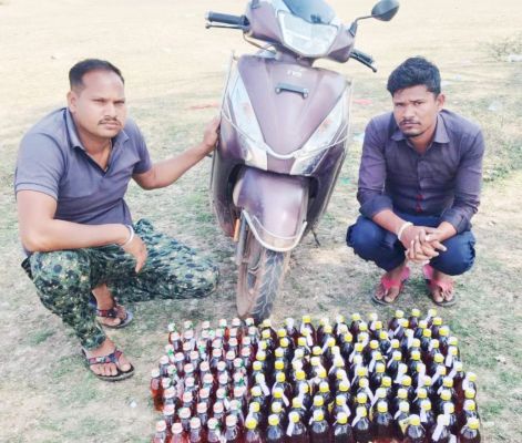  शराब-दोपहिया जब्त, दो आरोपी गिरफ्तार