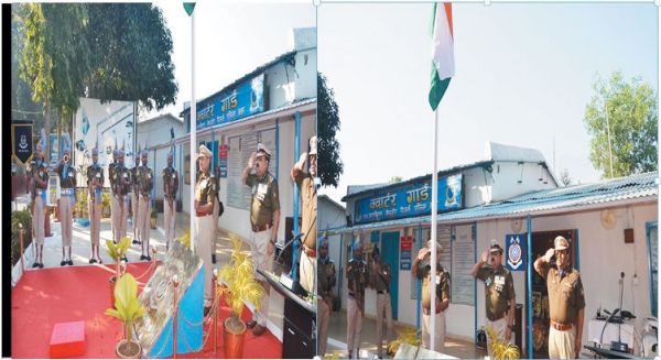 188वीं बटालियन सीआरपीएफ मुख्यालय में ध्वजारोहण