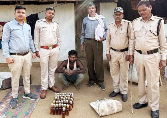  शराब जब्त, आरोपी गिरफ्तार