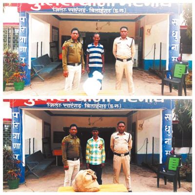 कच्ची महुआ शराब जब्त, 2 गिरफ्तार