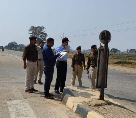 सडक़ दुर्घटना रोकने अंतर्विभागीय लीड एजेंसी सडक़ सुरक्षा के अध्यक्ष ने किया निरीक्षण