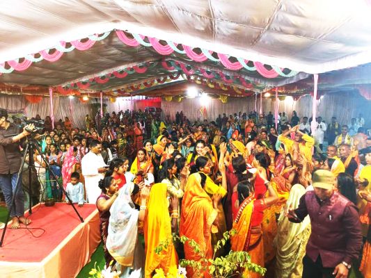 भागवत कथा, श्री कृष्ण रुखमणी विवाह में जुटे सैकड़ों भक्त