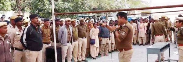  शांतिपूर्ण, निष्पक्ष व भयमुक्त वातावरण में चुनाव करवाने फ्लैग मार्च