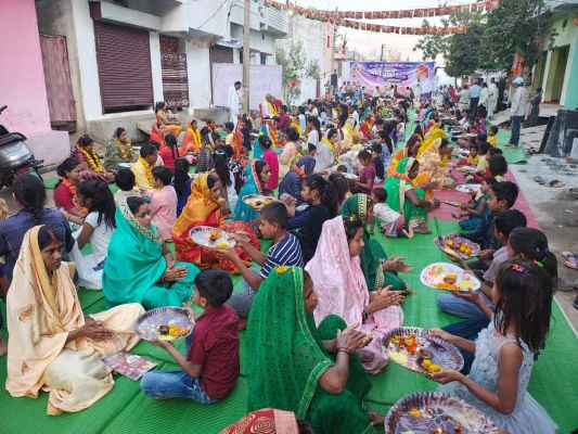 बजरंगपुर नवागांव में  मातृ-पितृ पूजन दिवस