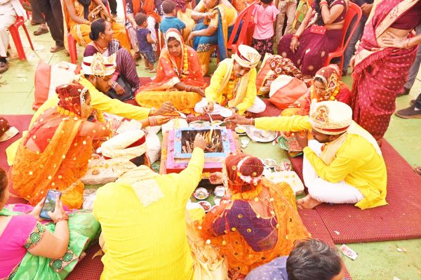 राजिम कुंभ कल्प के नवीन मेला मैदान में 227 जोड़ों की शादी