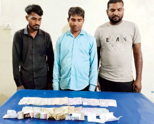 सट्टा संचालित करते 3 गिरफ्तार, 16 हजार नगदी जब्त