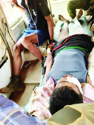 नक्सल विस्फोट, जवान घायल
