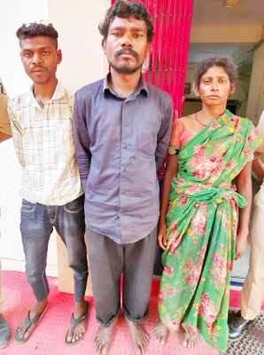 गांजा तस्करी,  3 आरोपी पकड़ाए