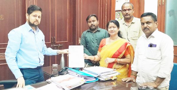 प्रस्तावित नई पानी टंकी निर्माण  कार्य स्थल का निरीक्षण