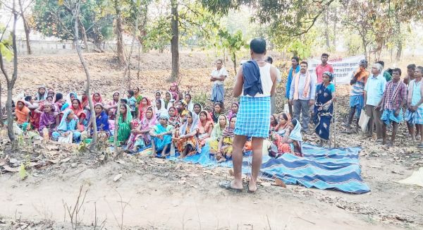 जंगल बचाने मुड़ागांव सरईटोला में चल रहा आंदोलन