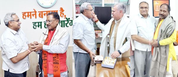 मुख्यमंत्री समेत भाजपा के  वरिष्ठ नेताओं से संदीप शर्मा  ने की मुलाकात